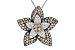 1 Carat Chocolate and White Diamond 14K White Gold Flower Pendant w/Chain
