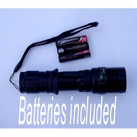 Bright 7w 300 lumen LED Flash light torch lamp including 3 Duracell AAA batteries - customer reviews say it is AMAZING value for money on Amazon....it really is very bright, small and compact.