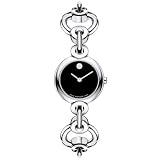 MOVADO Watch:Movado Women's 0606487 Circlo Stainless Steel Black Museum Dial Bracelet Watch