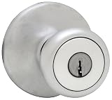 Kwikset 400T 26D CP Security Tylo Entry Knob, Satin Chrome