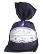 Fleur De Sel Sea Salt From Guerande, Brittany France Purple burlap Bag 8 Oz