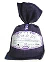 Fleur De Sel Sea Salt From Guerande, Brittany France Purple burlap Bag 8 Oz