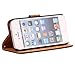 Tradekmk(TM) Pure Color Elgent Leather Case Cover with Credit Card Slots For iPhone 5C(Grey),with Stylus Pen,Screen Protector and Cleaning Cloth