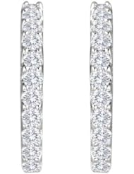 Diamond Hoop Earrings 1ctw