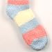 Fuzzy Socks - Urban Boundaries Fashion Stripe Cozy Socks (TY) - Sky / Pink / White