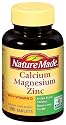 Nature Made Calcium, Magnesium, and Zinc with Vitamin D, With D-3 100 Tablets (Pack of 3)