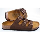 Betula Licensed by Birkenstock Mocha Brown Nubuck 3 Strap Sandal Size: 39
