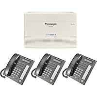 Panasonic KX-TA824 Telephone System with 3 KX-T7731 Black Telephones