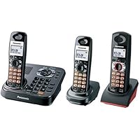 Panasonic KX-TG9348T DECT 6.0 Expandable Digital Cordless Answering System - 2 Handsets Plus 1 Drop and Splash Resistant Handset