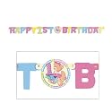 Girl's First Birthday Banner