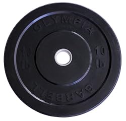 Solid Rubber Olympic Weight Plates- Black 10lb Pair