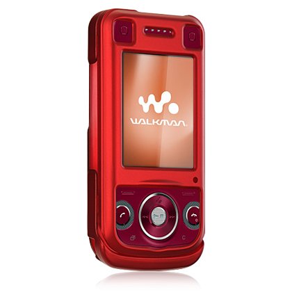 Red Rubber Feel Snap-On Cover Hard Case Cell Phone Protector for Sony Ericsson W760