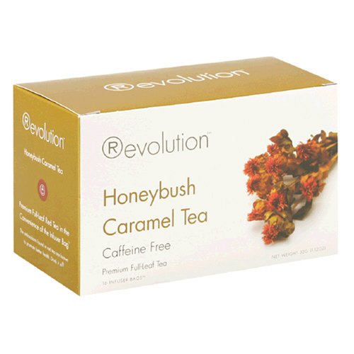 Revolution Tea Honeybush Caramel Tea, Caffeine Free, 16-Count Teabags (Pack of 6) by Revolution Tea