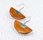 Designer Sterling Silver African Wood Hook Earrings