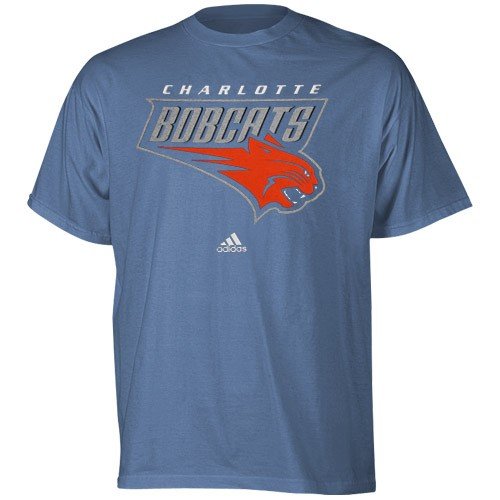 adidas Charlotte Bobcats Light Blue Primary Logo T-shirt (Large)