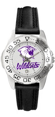Northwesterm University Wildcats Ladies Leather Sports Watch
