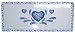 Corelle Coordinates Blue Hearts Rectangular Counter Mat