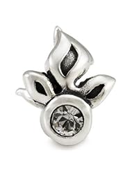 Sterling Silver Flame Ohm Bead Charm whd08404