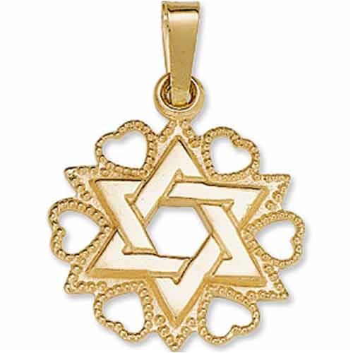 Judaica Heart with Star of David Pendant