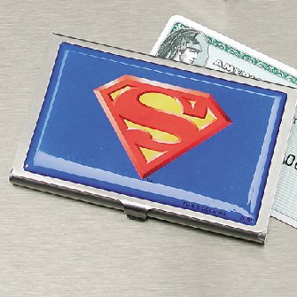  : Superman Retro Metal Business Credit Card Holder Box New