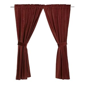 Renaissance Red Velvet Pole Drapery Set