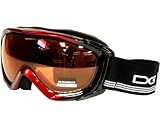 DG Snow Ski Snowboard Goggles Red Black Orange