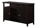 Simpli Home Amherst Tall TV Media Stand for TVs up to 60", Dark Brown