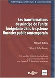 Les transformations du principe de l\'unité budgétaire dans le système financier public contemporain