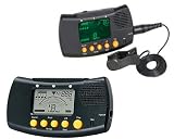 Intelligent chromatic METRO-TUNER with Backlit LCD display and wired contact pick-up. For musical instrument tuning. Includes electronic metronome function for perfect tempo.