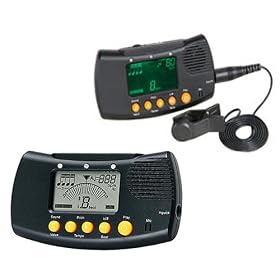 Intelligent Contact chromatiques METRO-tuner avec �cran LCD r�tro-�clair� et c�bl� pick-up. Pour tuning instrument de musique. Comprend fonction m�tronome �lectronique pour le tempo parfait.