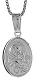 Sterling Silver Hollow Mother and Child Medal, 11mm X 15mm