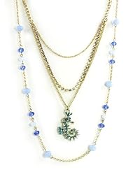 Betsey Johnson Jewelry Jewels of the Sea Seahorse Layer Necklace New 2013