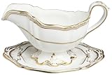 Spode Sheffield Sauce Boat 16 ounce and Stand 9- 1/2 inch Length x 6- 1/4 inch Width