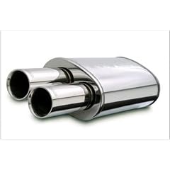 Magnaflow Sportauspuff Endschalld�mpfer Opel VECTRA B 2.5i V6 Hubraum (ccm): 2498/ Leistung: 125kw/ 170PS / Doppelrohre 350mm Topfl�nge, 220mm Breite, H�he 140mm /Endrohrdurchmesser 2x80mm Endrohrl�nge 170mm