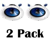 Yamaha Custom Easy-to-install In-Ceiling 2-Way 140 watts Moisture Resistant Speaker Set (Pair of 2) with a 8