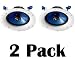 Yamaha Custom Easy-to-install In-Ceiling 2-Way 140 watts Moisture Resistant Speaker Set (Pair of 2) with a 8 PP Mica Cone Woofer & 1 Fluid-Cooled Soft-Dome Swivel Tweeter