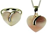 Silver Mother of Pearl Heart with Silver Swirl Motif Collection