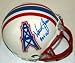 Warren Moon Autographed/Hand Signed Houston Oilers Mini Helmet with HOF 06 Inscription