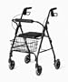 Medline Deluxe Folding Rollator Walker, Black