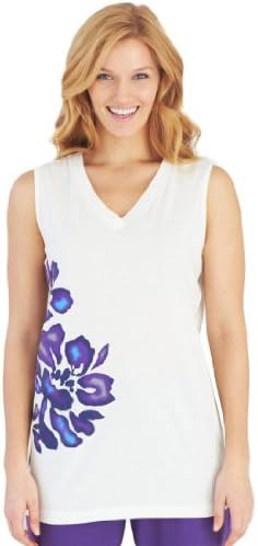 Dreams & Co. Women's Plus Size Crossover V neck sleep tank