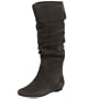 Steve Madden Women's Bonanza Tall Shafted Flat Boot,Grey Suede,8 M US