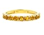 14K Yellow Gold Comfy Half Way 'round Stackable Gemstone Band Ring-Citrine, size7.5
