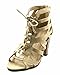 Free Reign Women's Wide Width Cut Out Lace Up Ghille Bootie Heel Sandal