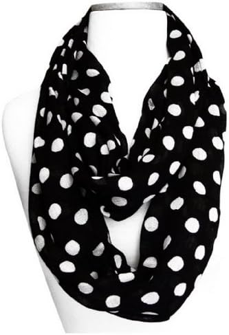 Polka Dot Lightweight Infinity Circle Scarf in Multiple Colors