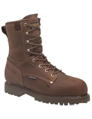 Shoes: Mens Carolina 8" Waterproof 800 - gram Thinsulate Ultra Insulation Boots, CIGAR, 11.5M - CAROLINA