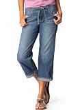Old Navy Women's Mid-Rise Cuffed Leg -- The Flirt Drawstring Denim Capris
