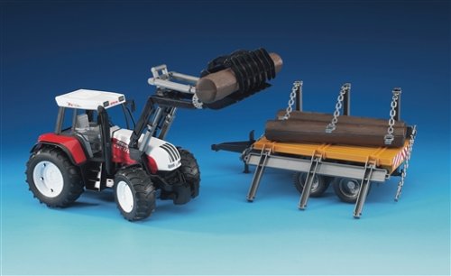Bruder 02088 - Steyr CVT 170 mit Frontlader und Holztransportanh&auml;nger Preisvergleich