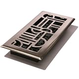 Decor Grates ADH410-NKL Art Deco Floor Register, Brushed Nickel, 4-Inch by 10-Inch
