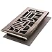 Décor Grates ADH412-NKL Art Deco Floor Register, 4x12 Inches, Brushed Nickel, 1 Pack