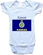 KANSAS FLAG - Flag-Series - White, Blue or Pink Onesie / Baby T-shirt